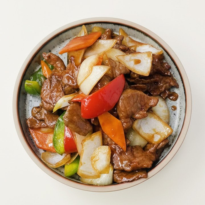 Gebr. Rindfleisch mit Zwiebel