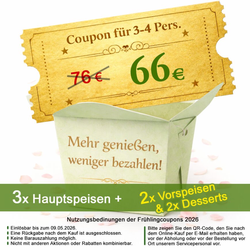 Jade Aktion 02 – Coupon für 3-4 Pers.